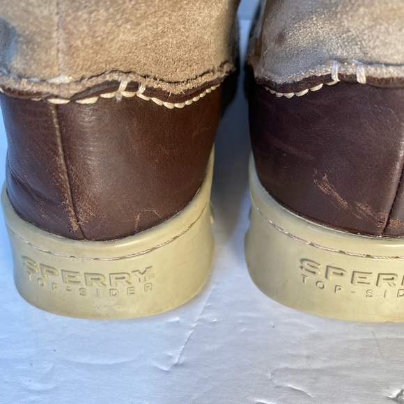 Sperry Top Sider Womans Suede Leather Boots Size 7 Med Fur Lined 9832916 - Picture 7 of 10